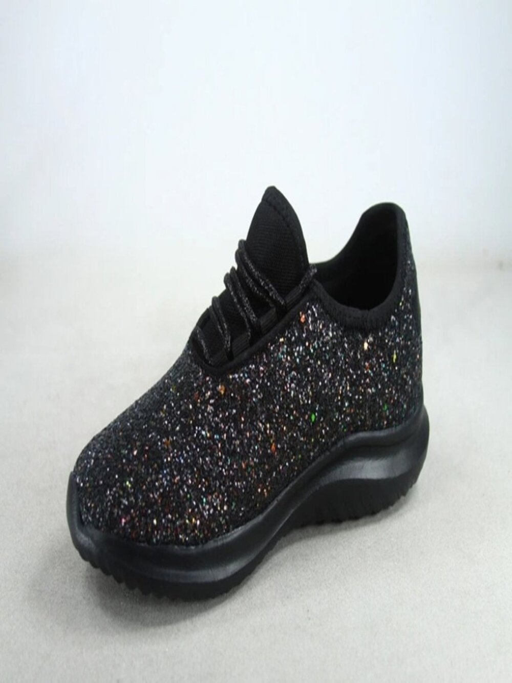 Women's Fashioin Glitter Sparkly Lightweight Metallic Tennis Sneaker Shoes